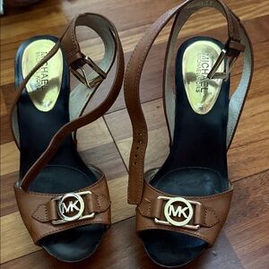 Michael Kors Brown Leather Heels